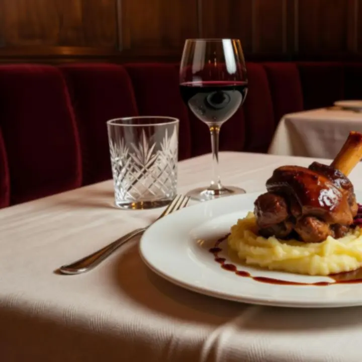 Popisowe danie wieczornej kolacji w restauracji Flavor Patio podane na lnianym obrusie przy nastrojowym świetle